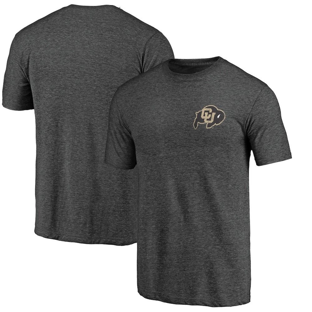 Fanatics Colorado Buffaloes Left Distressed Logo Tri-Blend Mens Medium T-Shirt